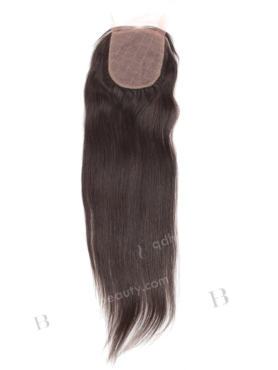 In Stock Indian Virgin Hair 16" Straight Natural Color Silk Top Closure STC-243